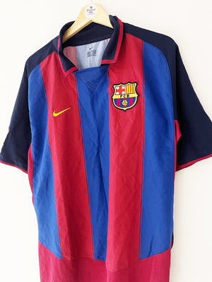 2003/04 Barcelona Home Shirt (L) 9/10
