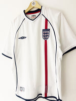 2001/03 England Home Shirt (M) 9/10