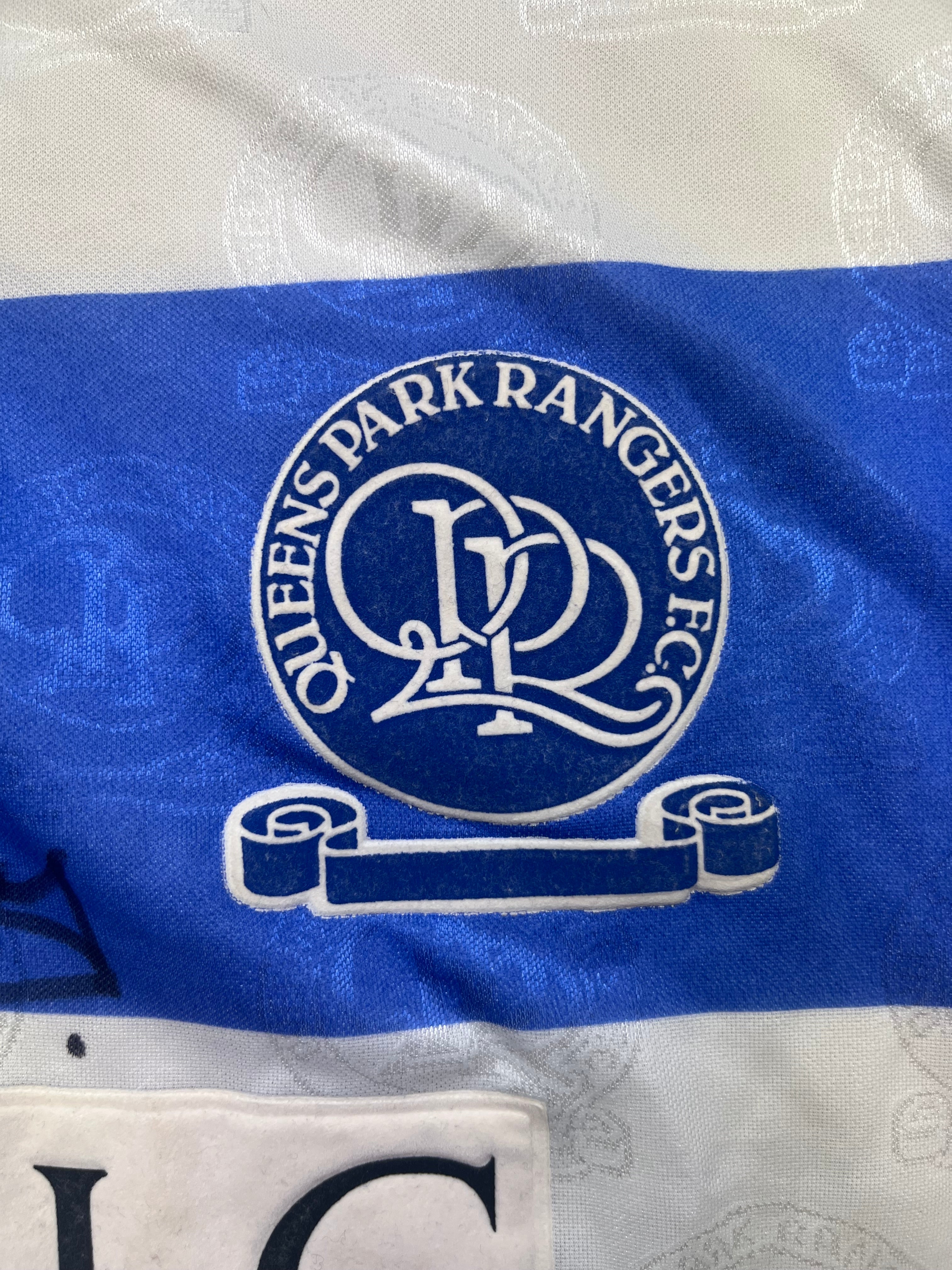 1992/93 QPR Home Shirt (L) 8/10