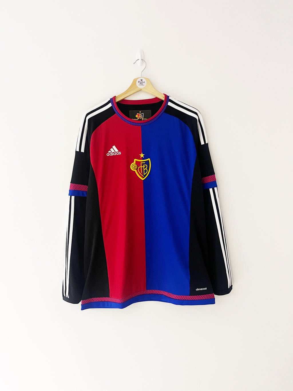2015/16 FC Basel Home L/S Shirt (L) 9/10