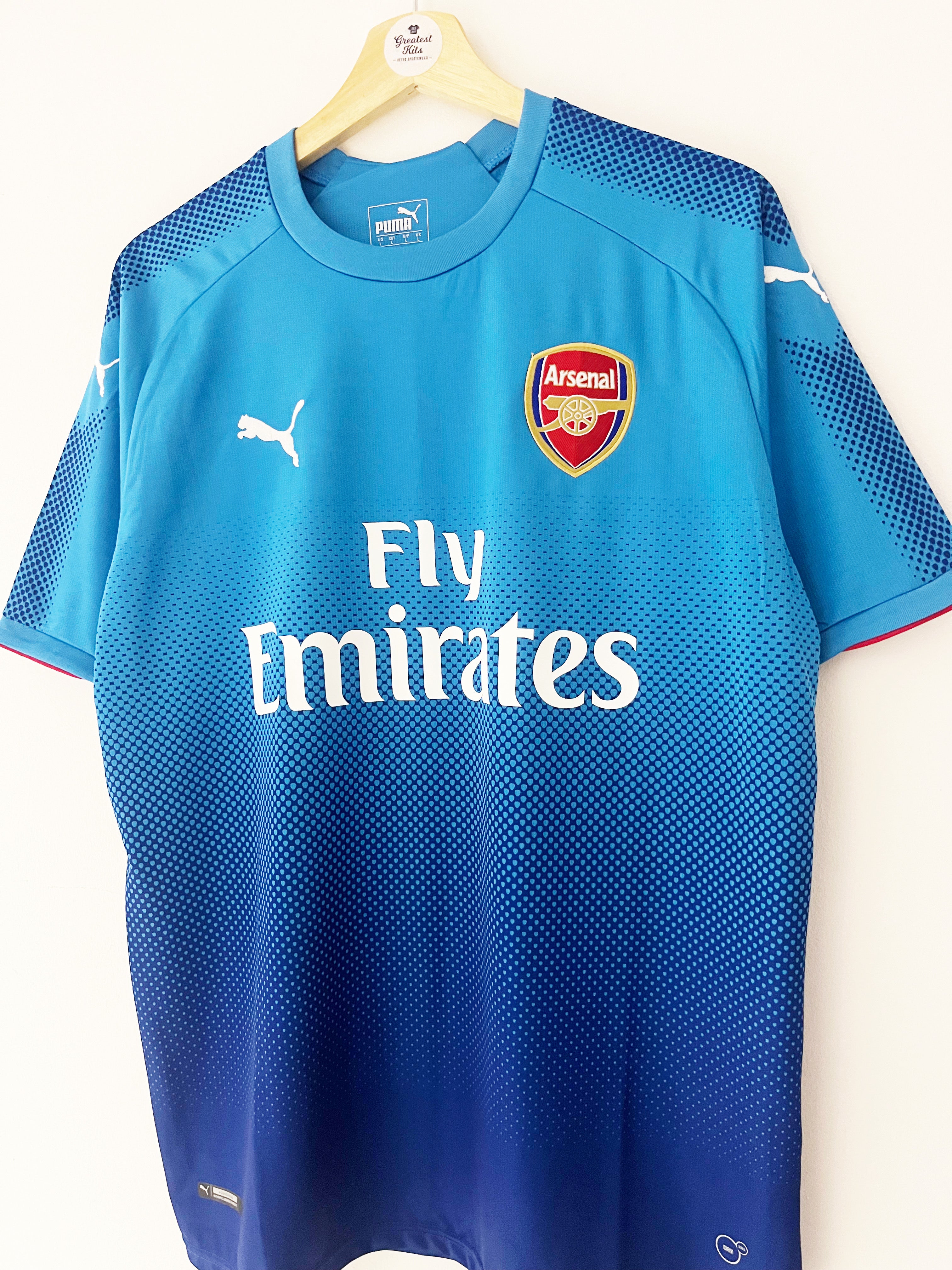 2017/18 Arsenal Away Shirt Walcott #14 (L) 9/10