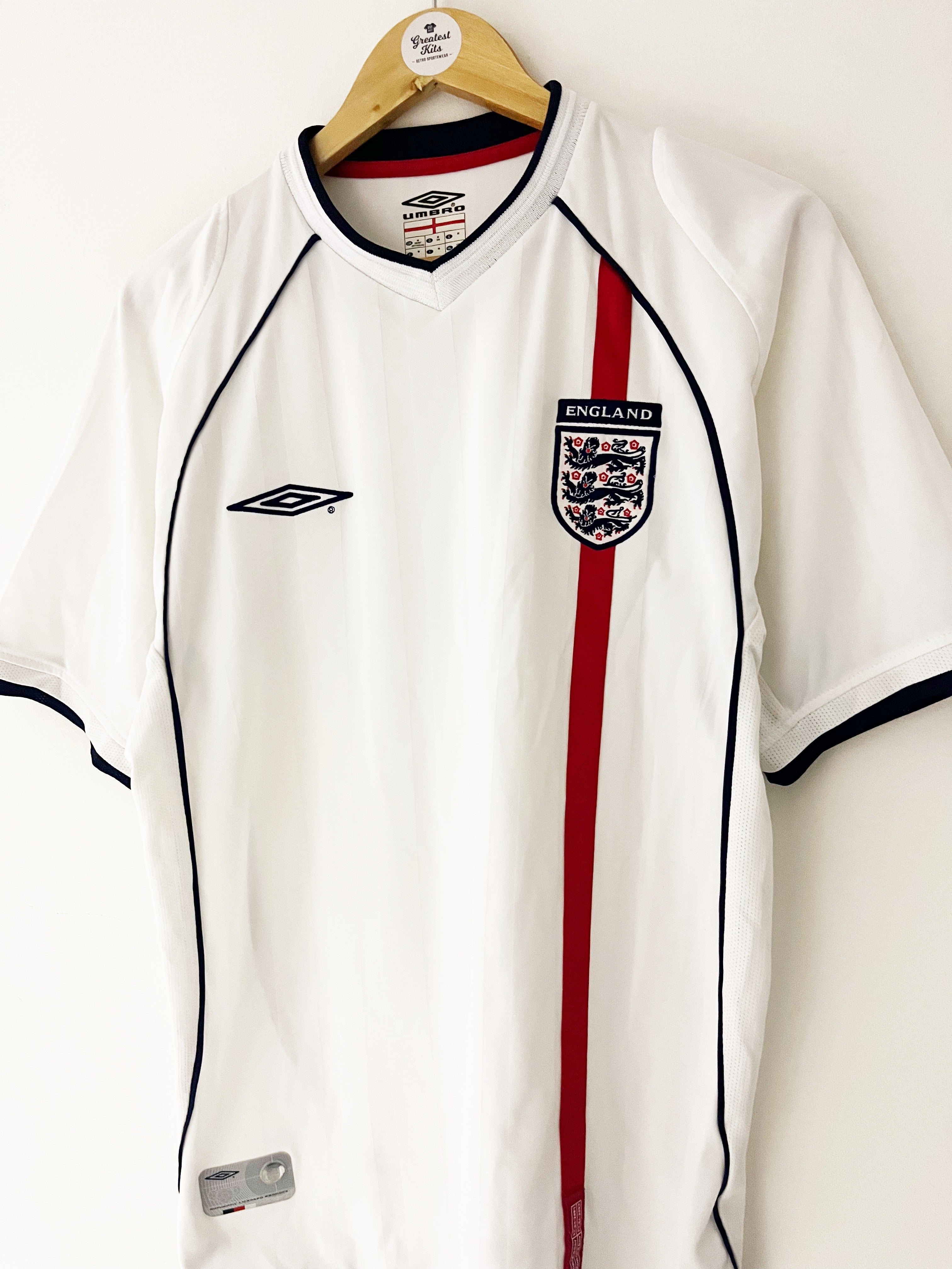 2001/03 England Home Shirt (M) 9/10