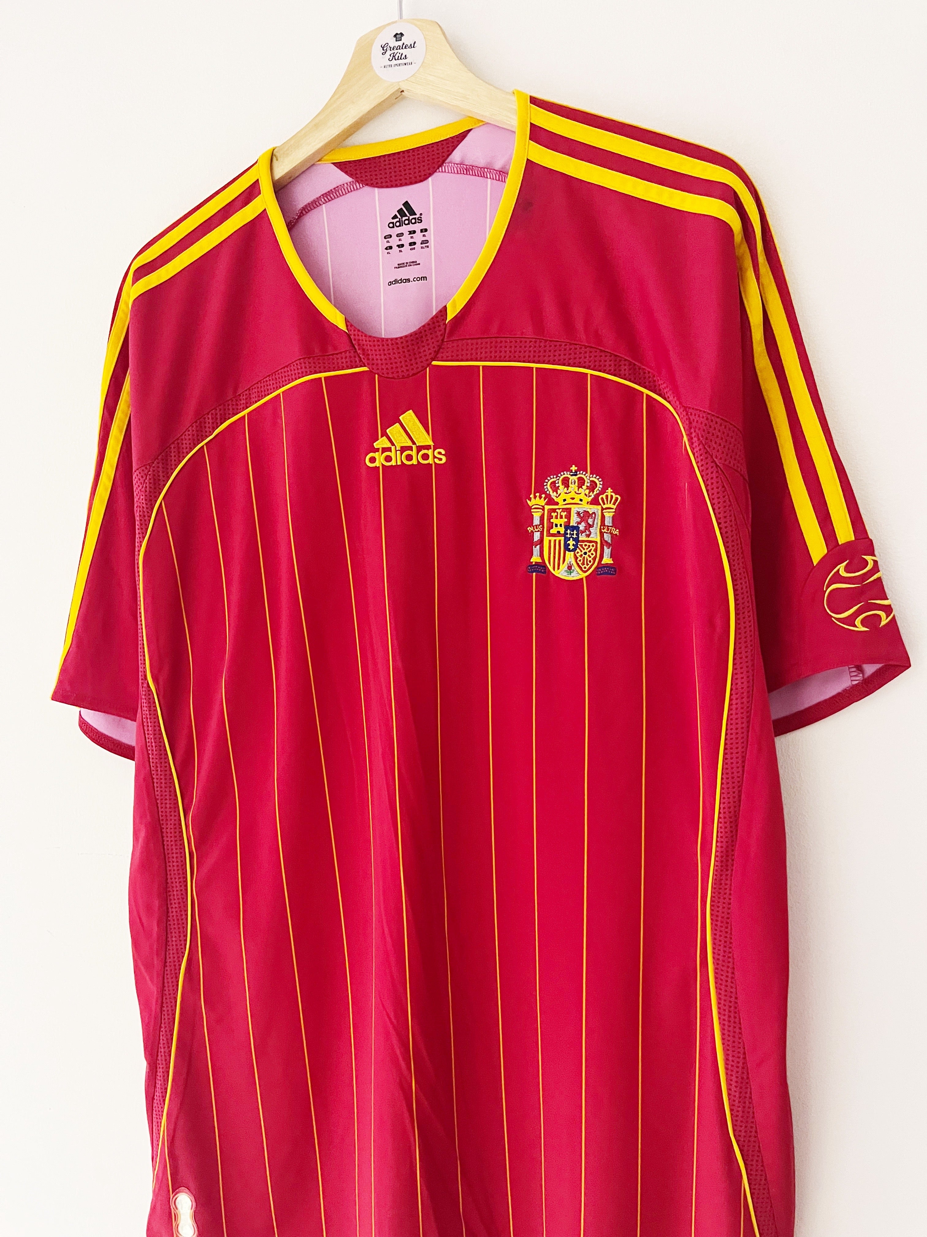 2006/08 Spain Home Shirt (XL) 9/10