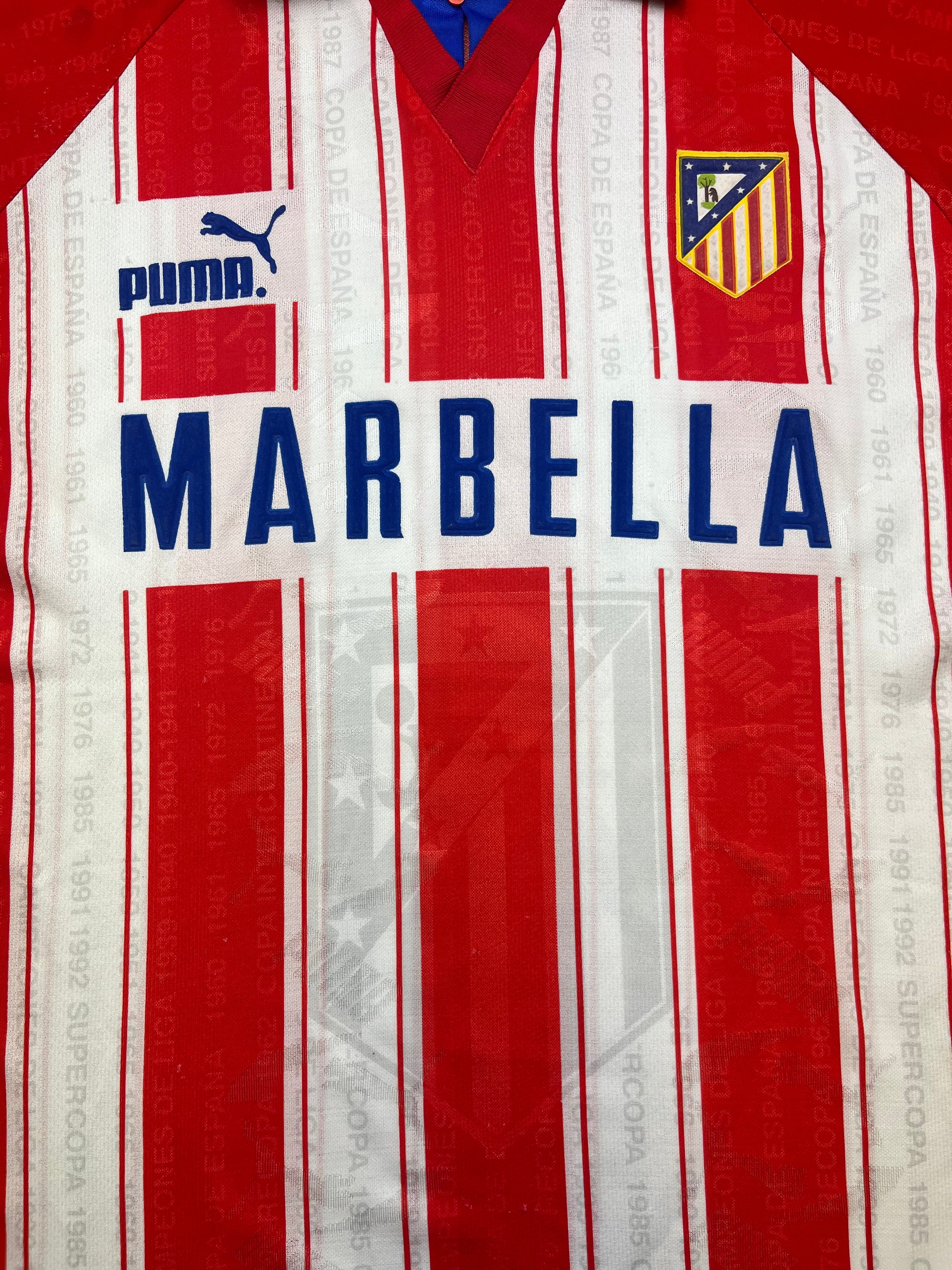 1995/96 Atletico Madrid Home Shirt (L) 9/10