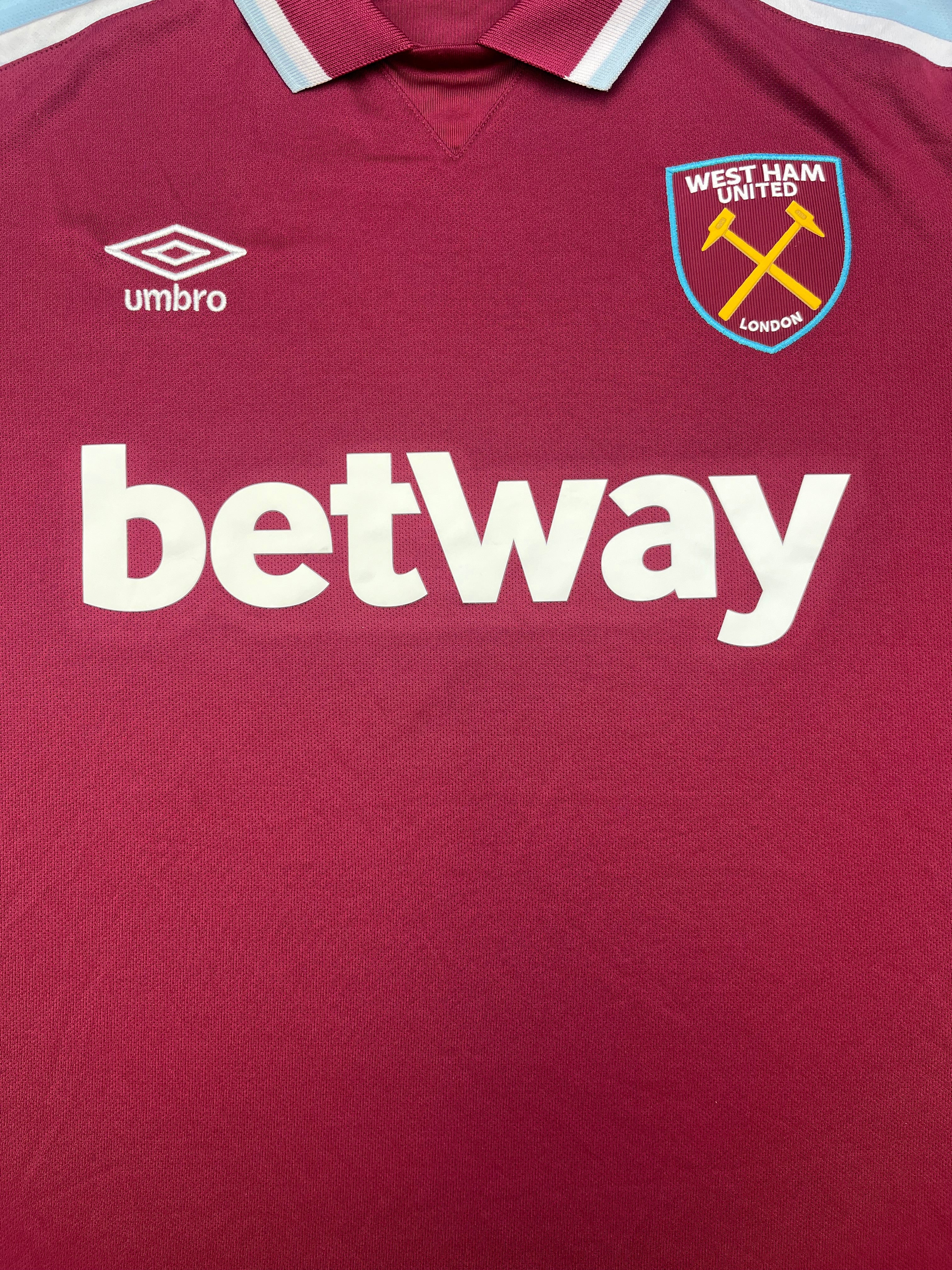 2021/22 West Ham Home Shirt (XXL) 9/10