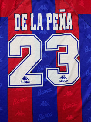 1995/97 Barcelona Home Shirt De La Peña #23 (XL) 9/10