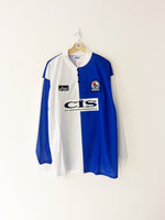 1996/97 Blackburn Rovers Home L/S Shirt Sutton #16 (XXL) 9/10