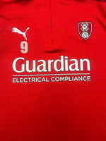 2020/21 Rotherham 1/4 Zip *Player Issue* Training Top #9 (L) 9/10