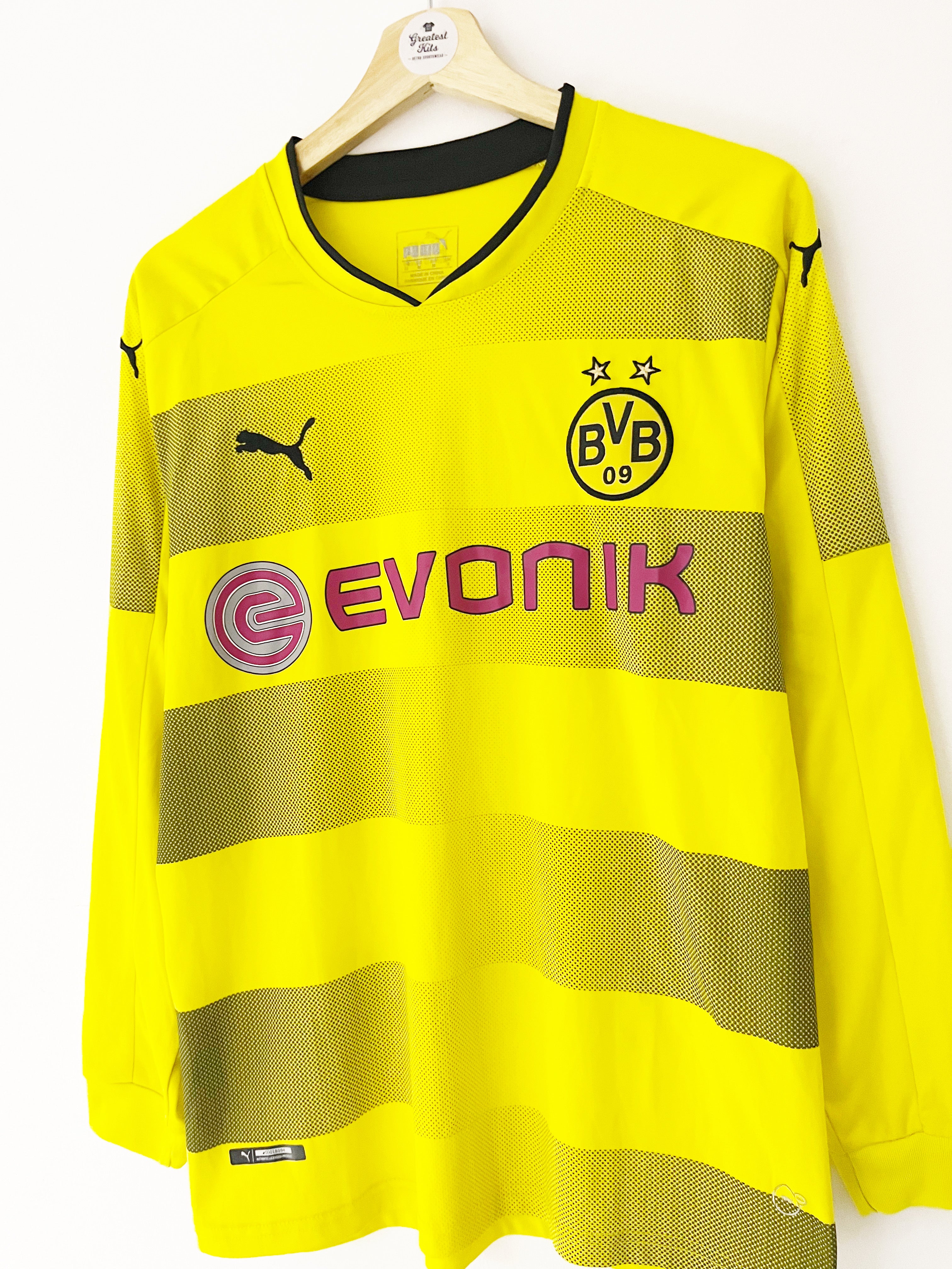 2017/18 Borussia Dortmund Home L/S Shirt (M) 8.5/10