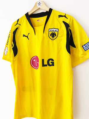 2007/08 AEK Athens Home Shirt (L) 9/10