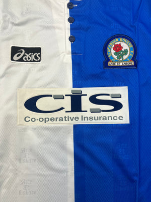 1996/97 Blackburn Rovers Home L/S Shirt Sutton #16 (XXL) 9/10