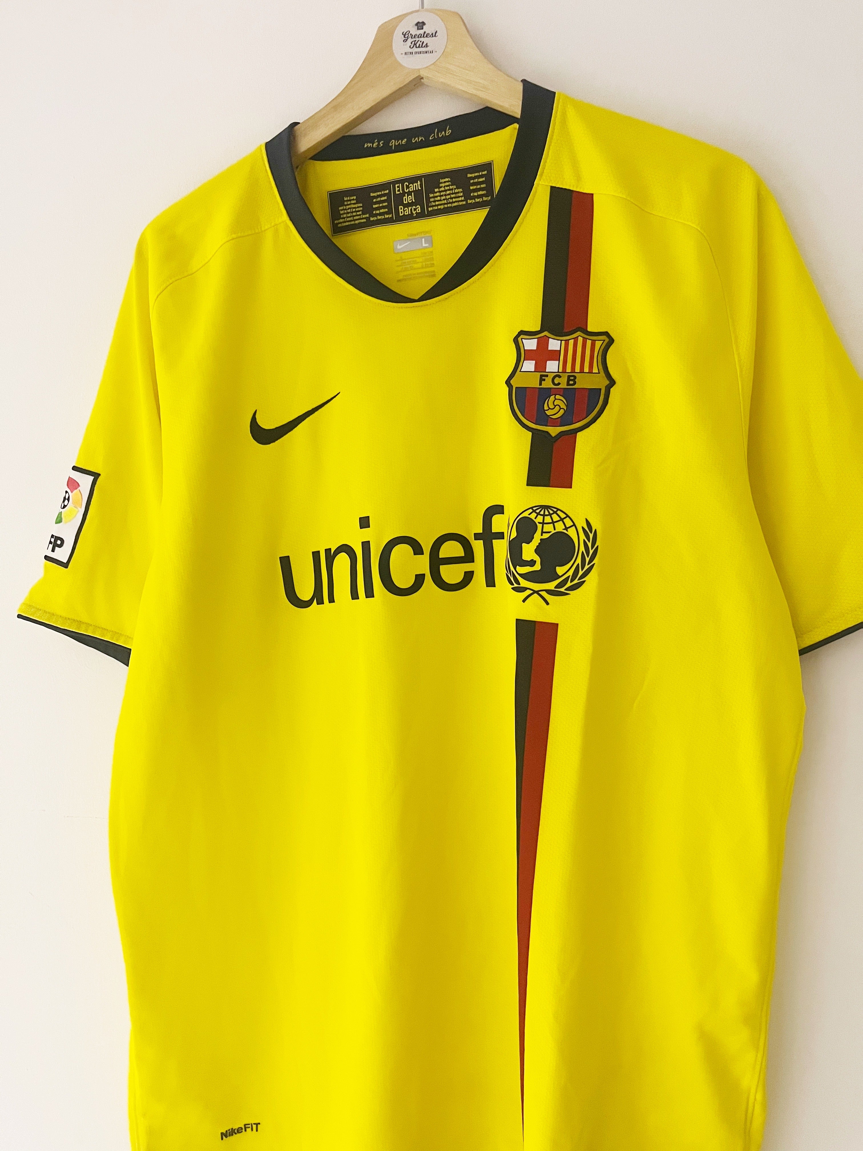 2008/10 Barcelona Away Shirt (L) 9/10