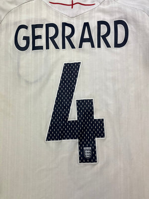 2007/09 England Home Shirt Gerrard #4 (S) 9/10