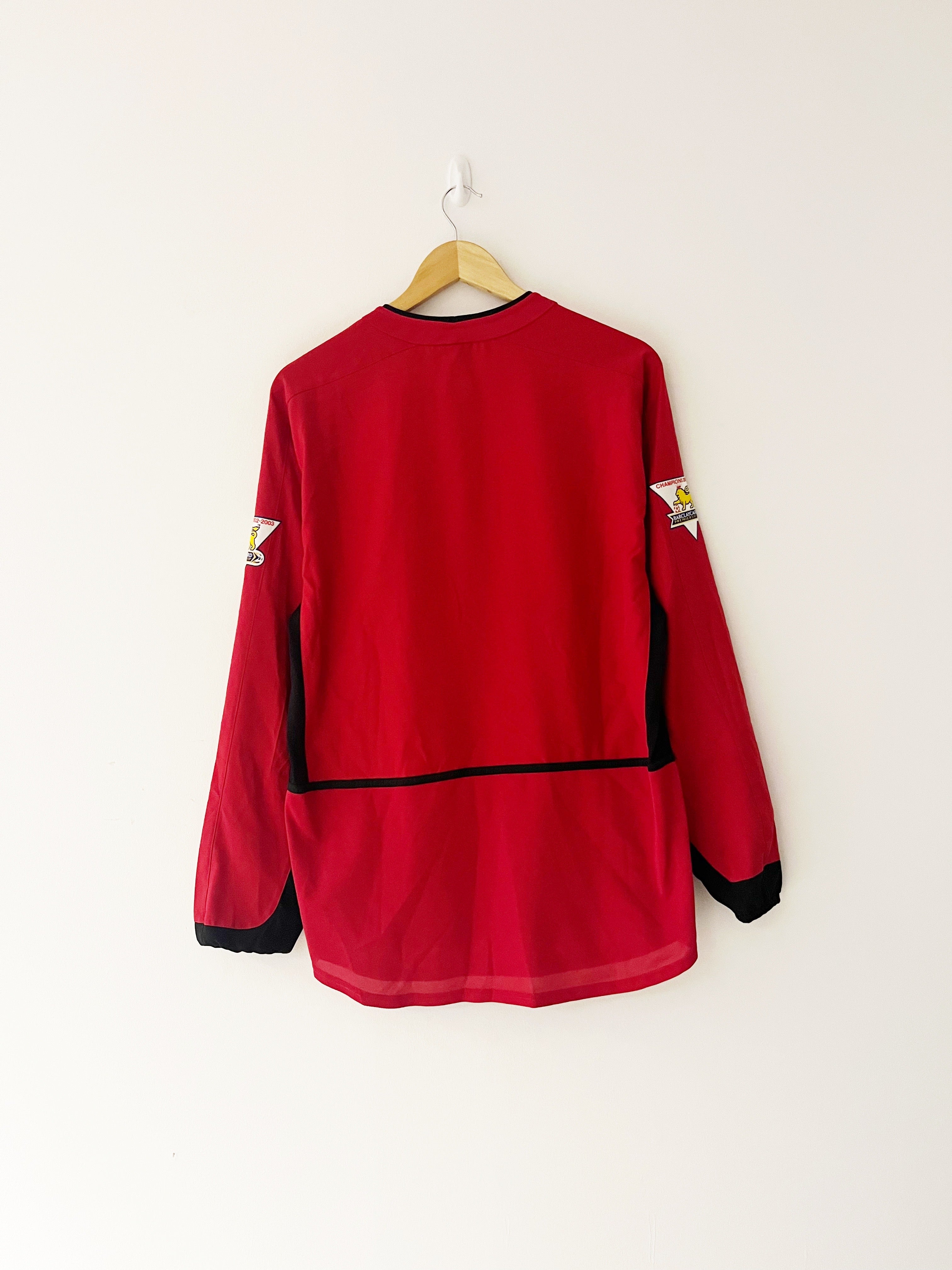 2002/04 Manchester United Home L/S Shirt (M) 9/10