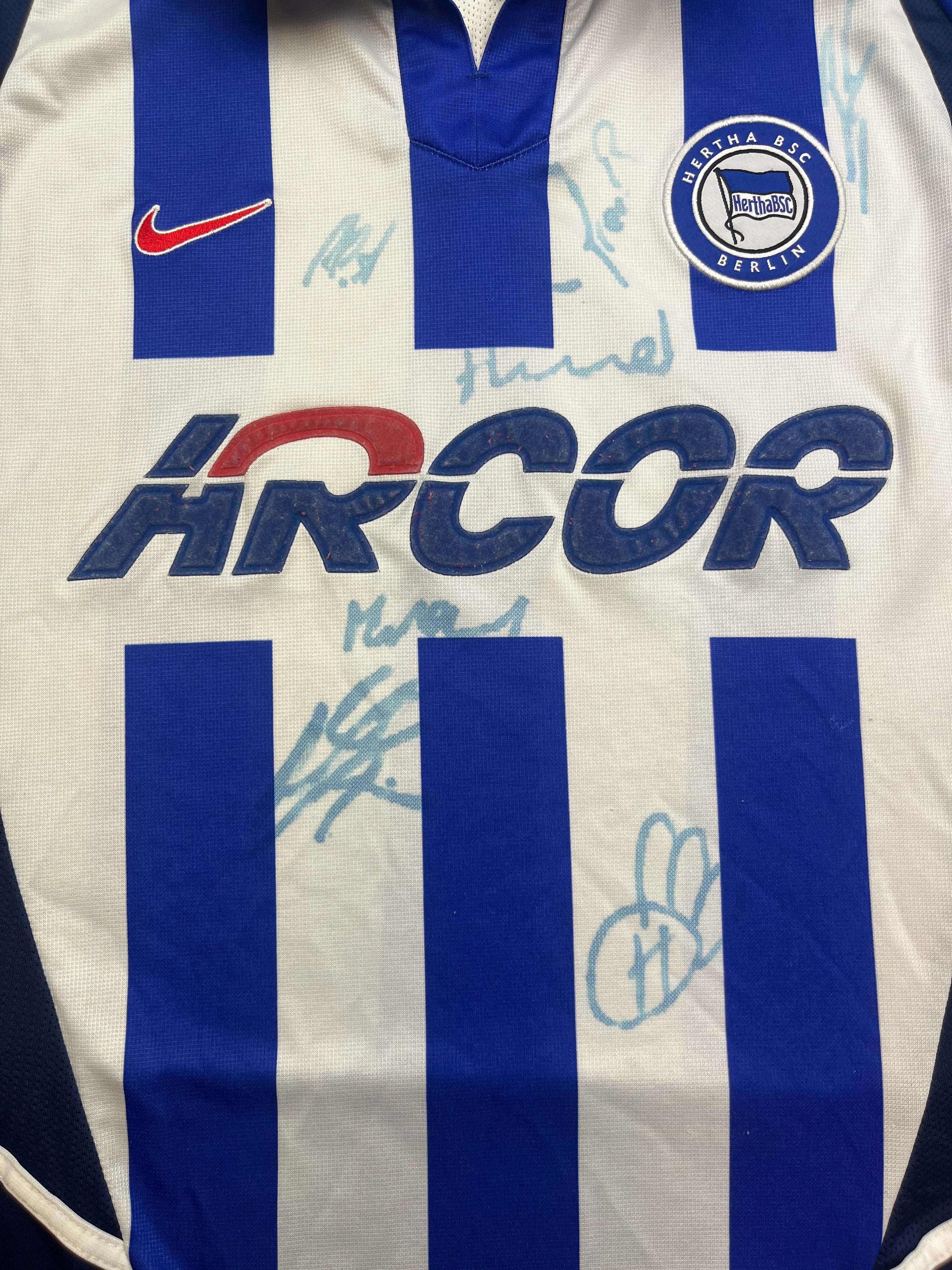 2002/04 Hertha Berlin Home *Signed* Shirt (L) 8.5/10