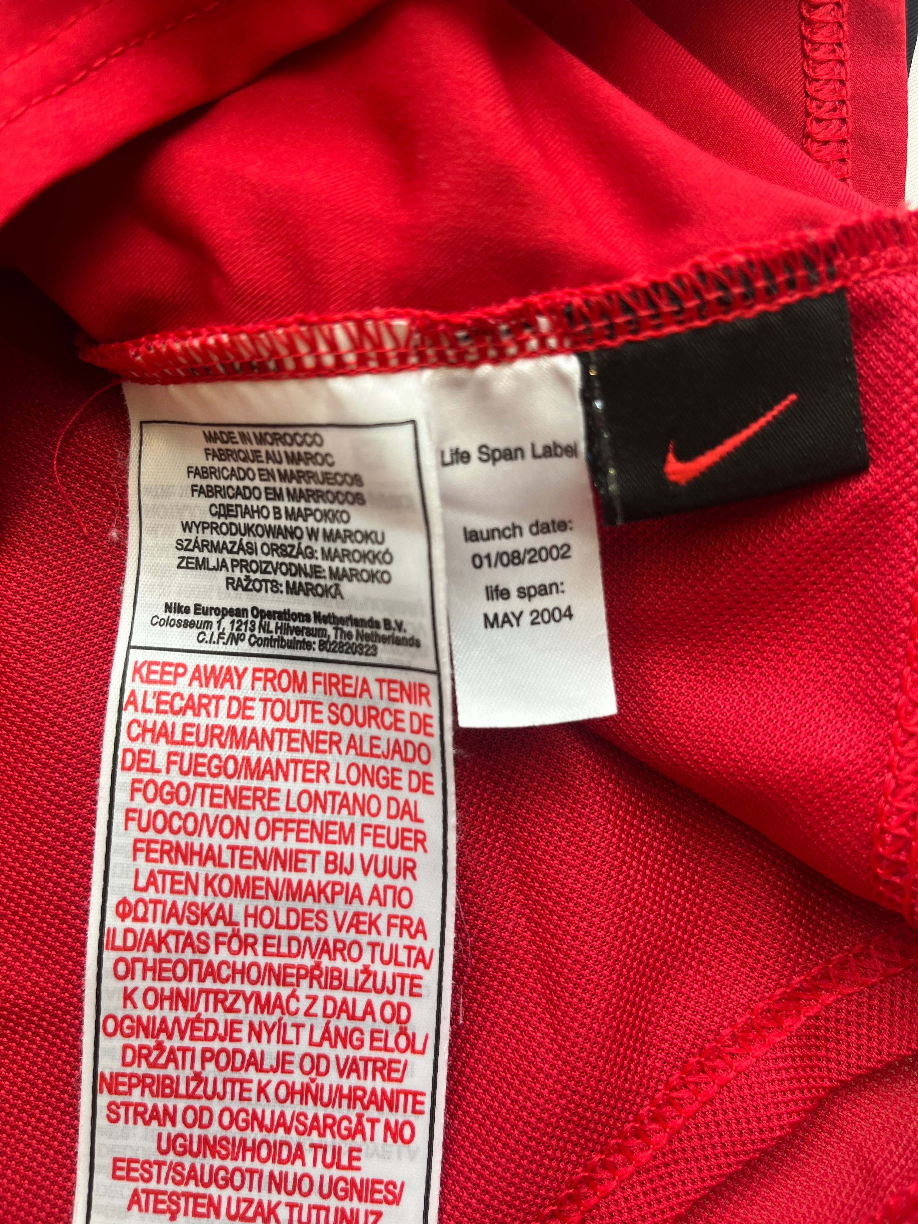 2002/04 Manchester United Home L/S Shirt (M) 9/10