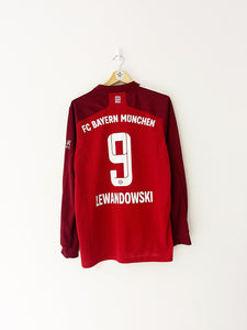 2021/22 Bayern Munich Home L/S Shirt Lewandowski #9 (M) 9/10