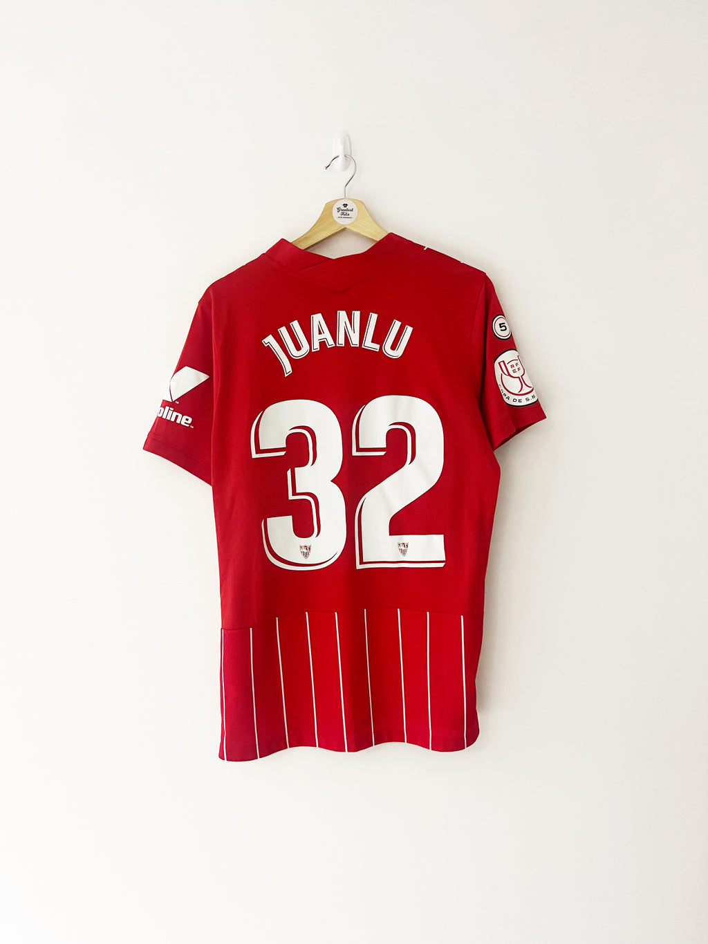 2021/22 Sevilla *Player Issue* Home Shirt Juanlu #32 (L) 8.5/10