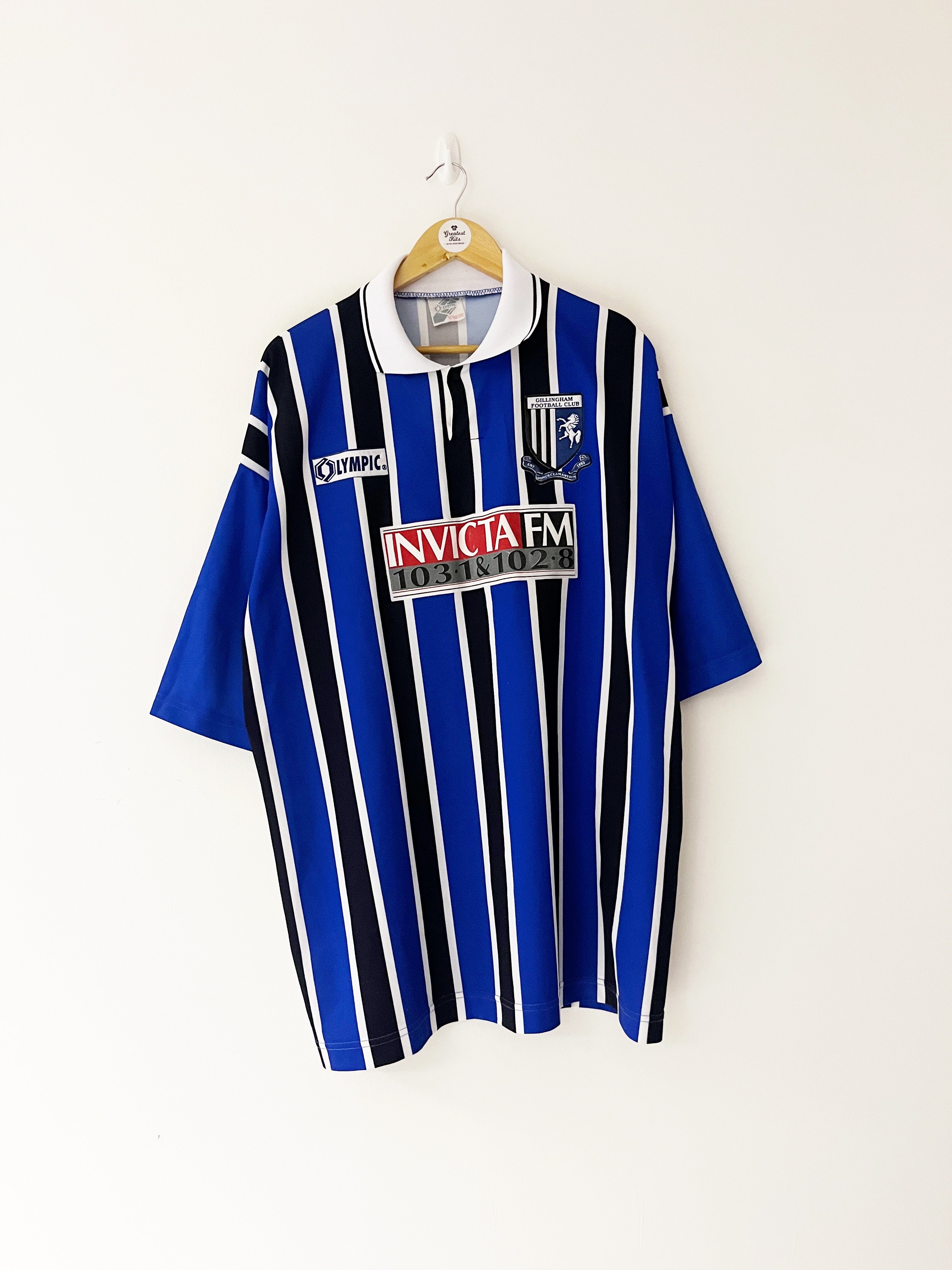 1995/96 Gillingham Home Shirt (XXL) 9/10