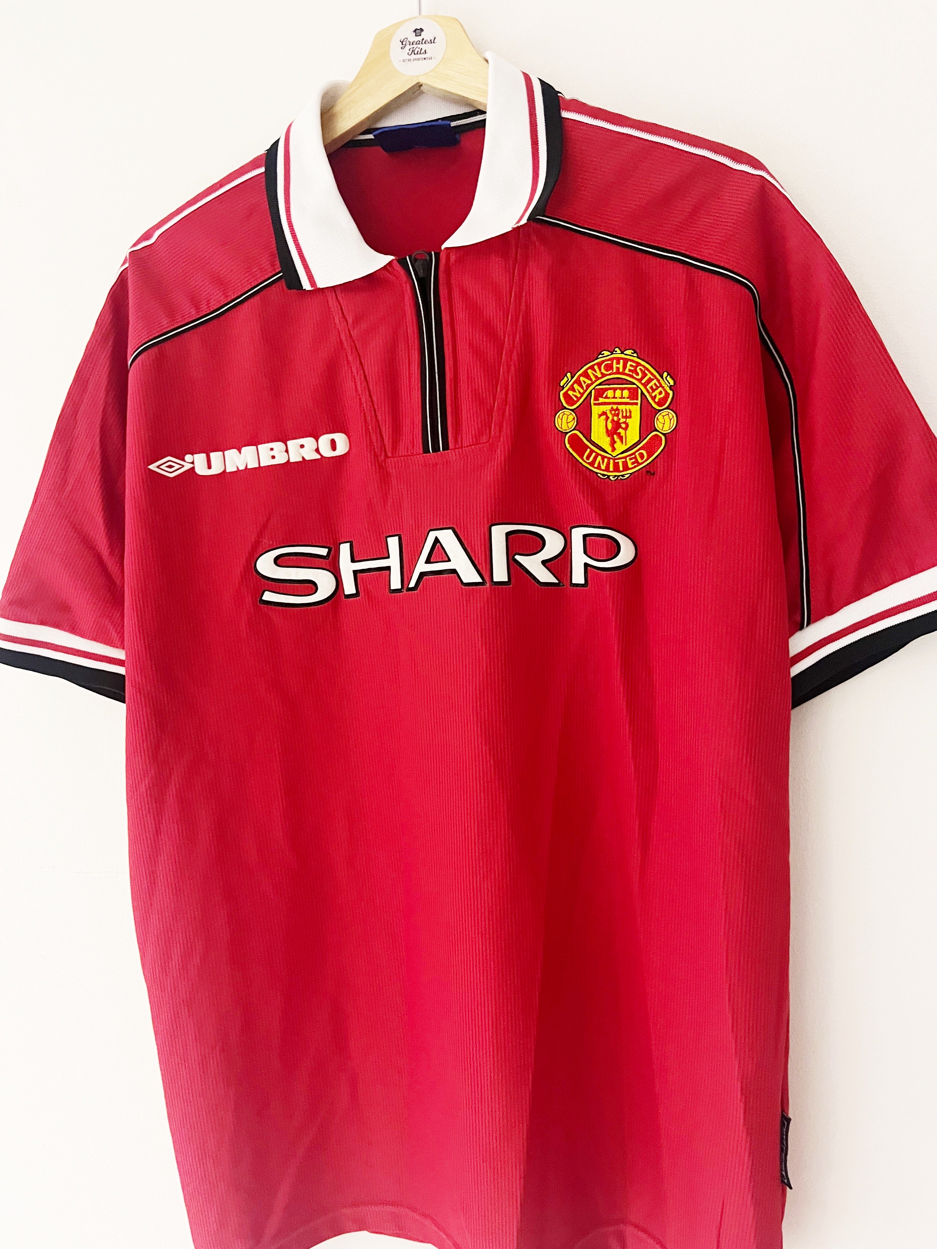 1998/00 Manchester United Home Shirt (L) 9/10