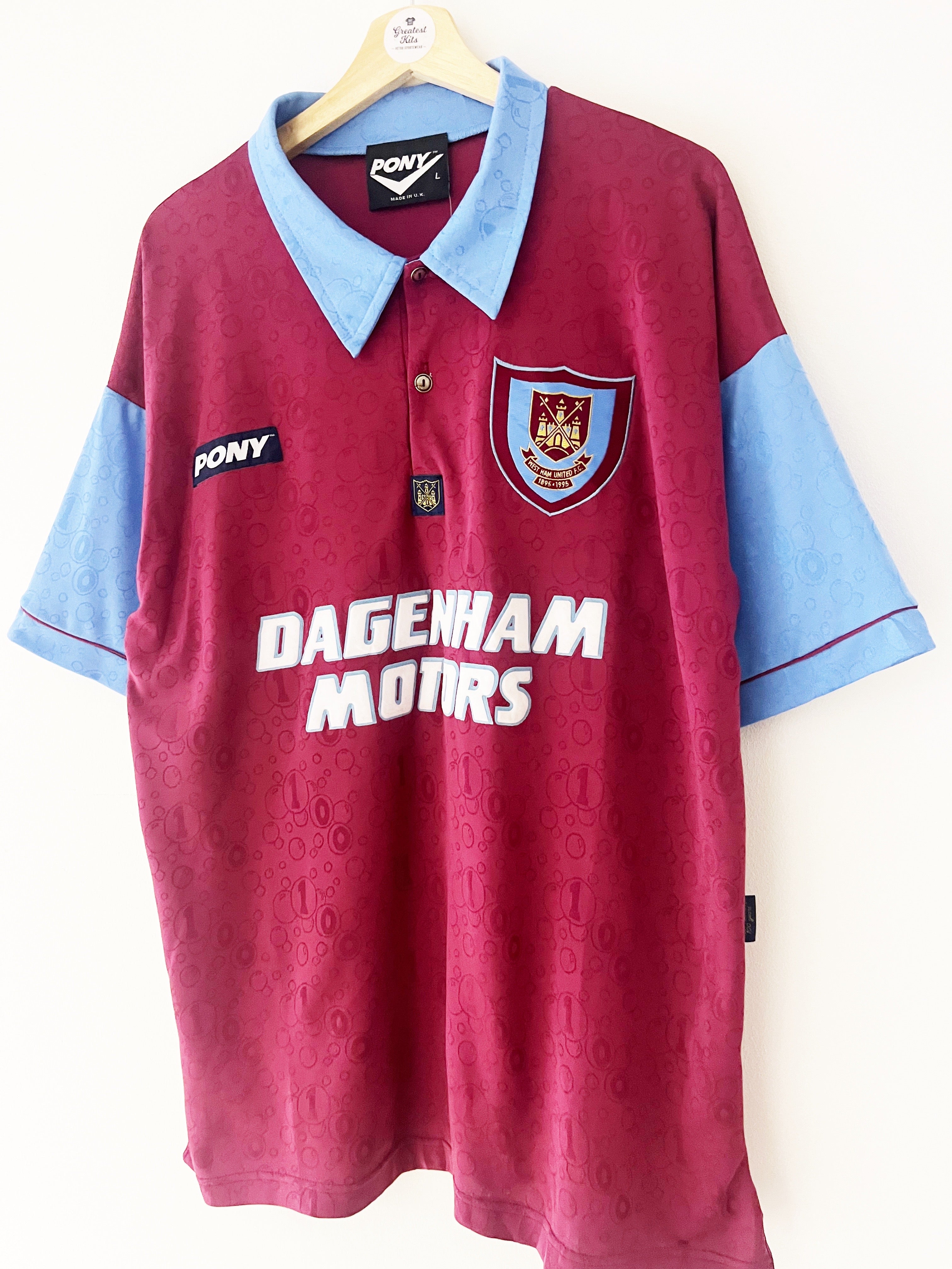 1995/97 West Ham *Centenary* Home Shirt (L) 9/10