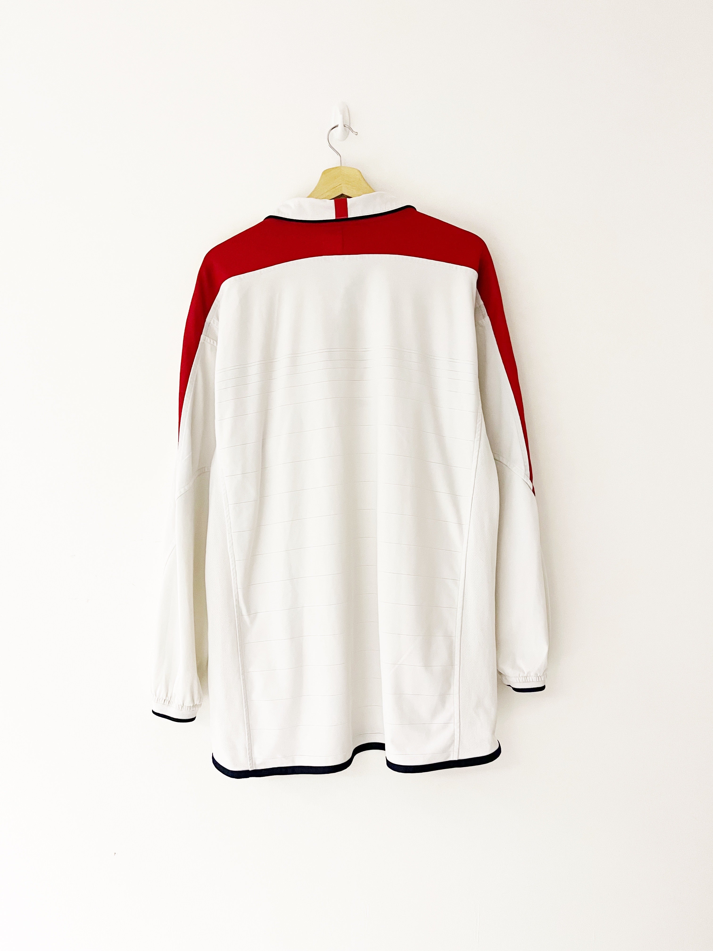 2003/05 England Home L/S Shirt (XL) 8/10