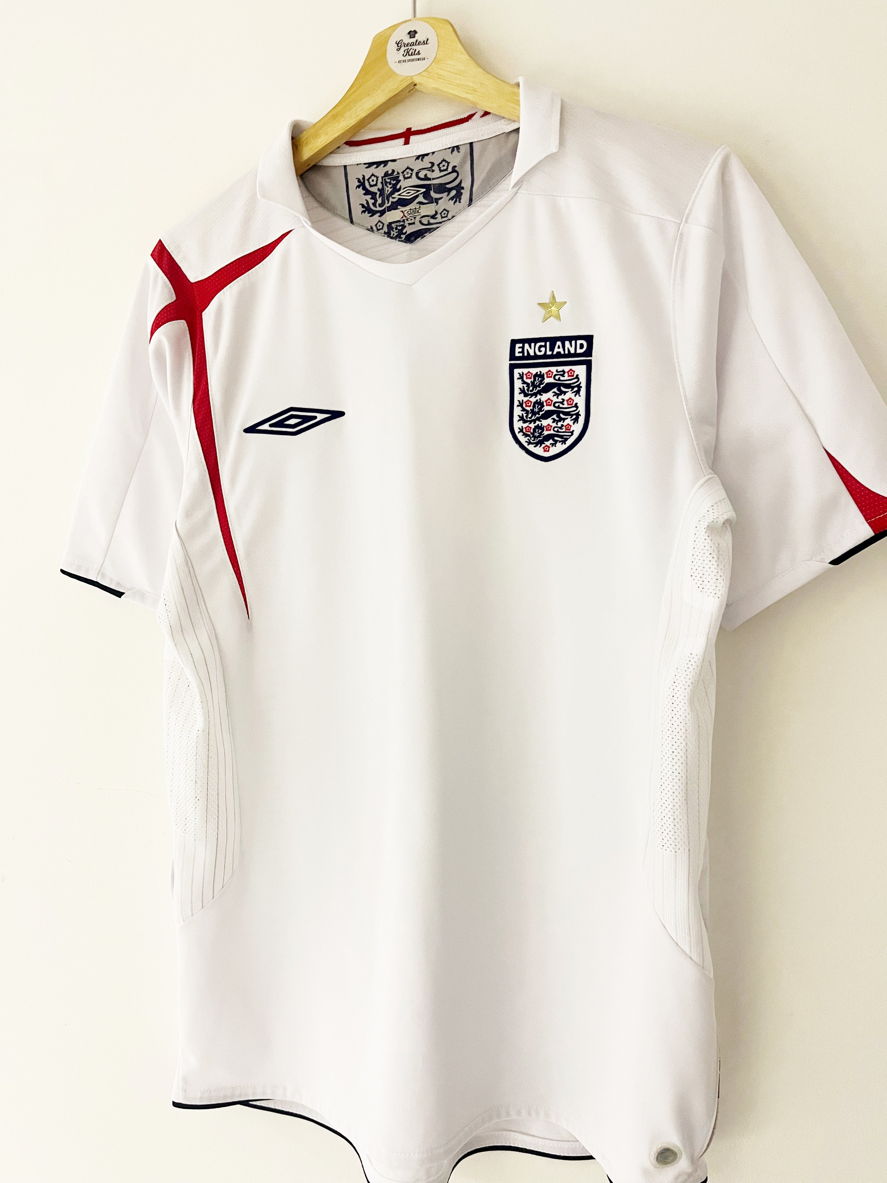 2005/07 England Home Shirt (M) 9/10