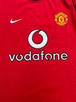 2002/04 Manchester United Home L/S Shirt (M) 9/10
