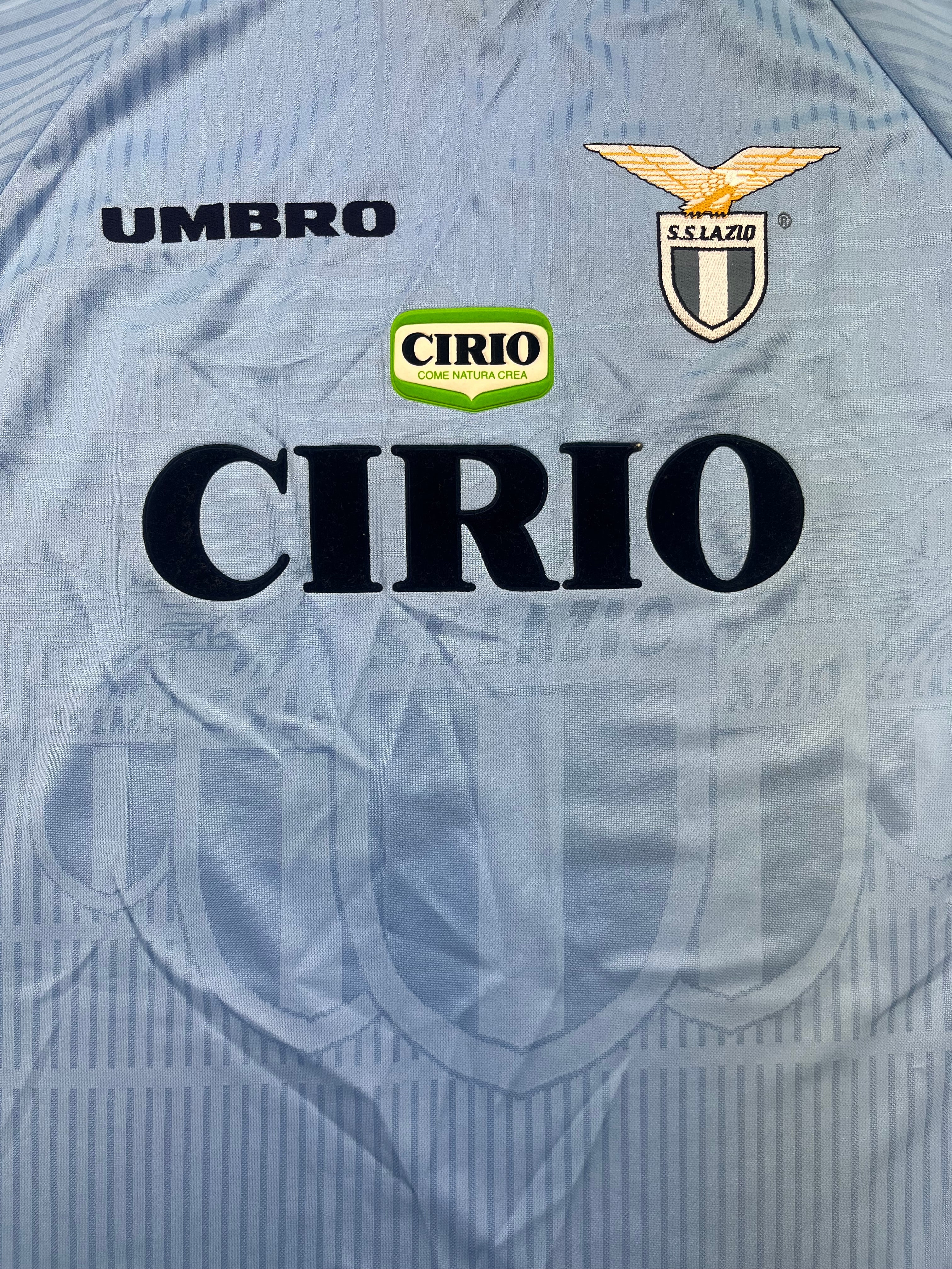 1997/98 Lazio *Player Spec* Home L/S Shirt Mancini #10 (L) 9.5/10