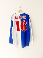 1996/97 Blackburn Rovers Home L/S Shirt Sutton #16 (XXL) 9/10