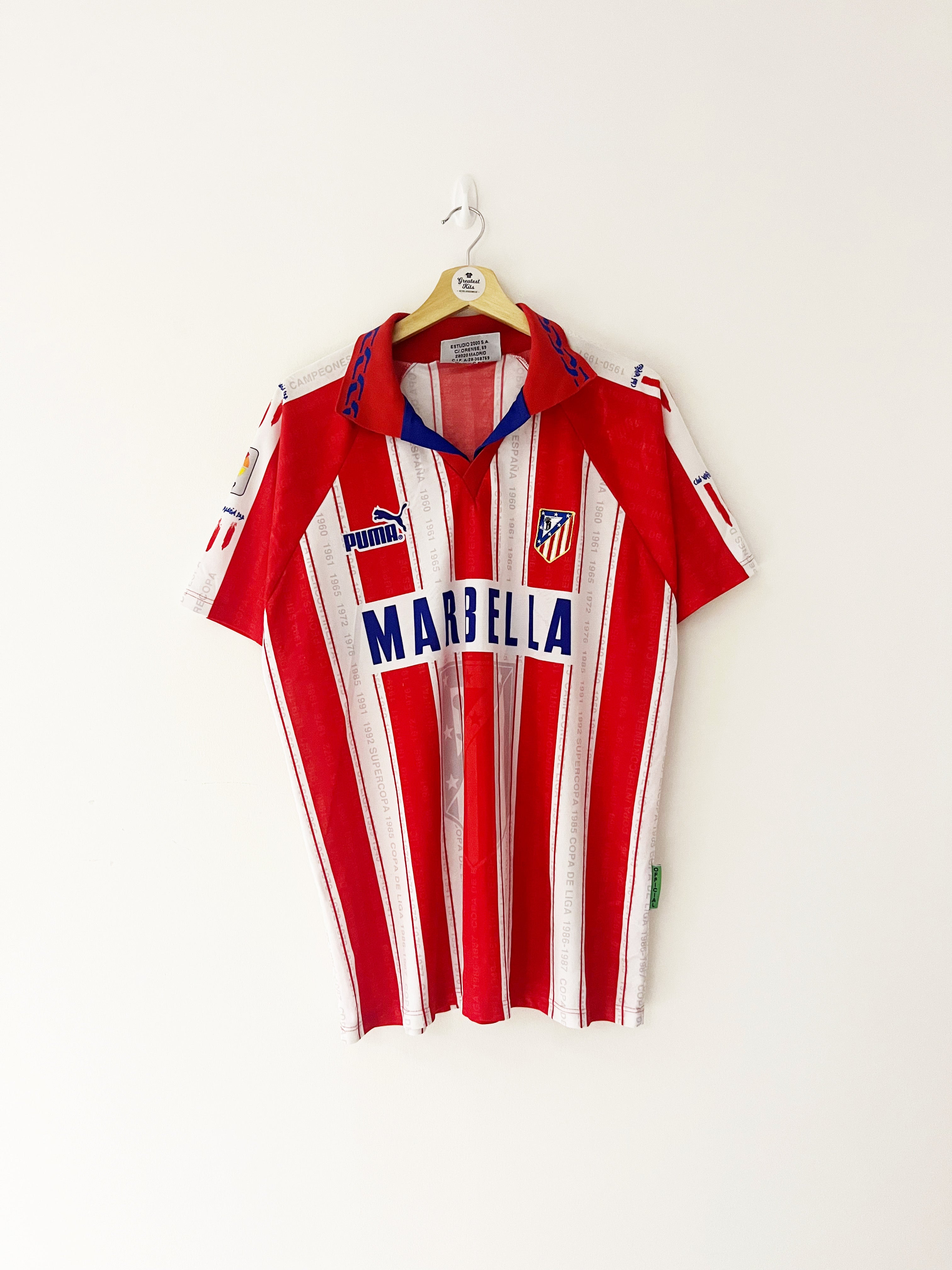 1995/96 Atletico Madrid Home Shirt (M) 9/10