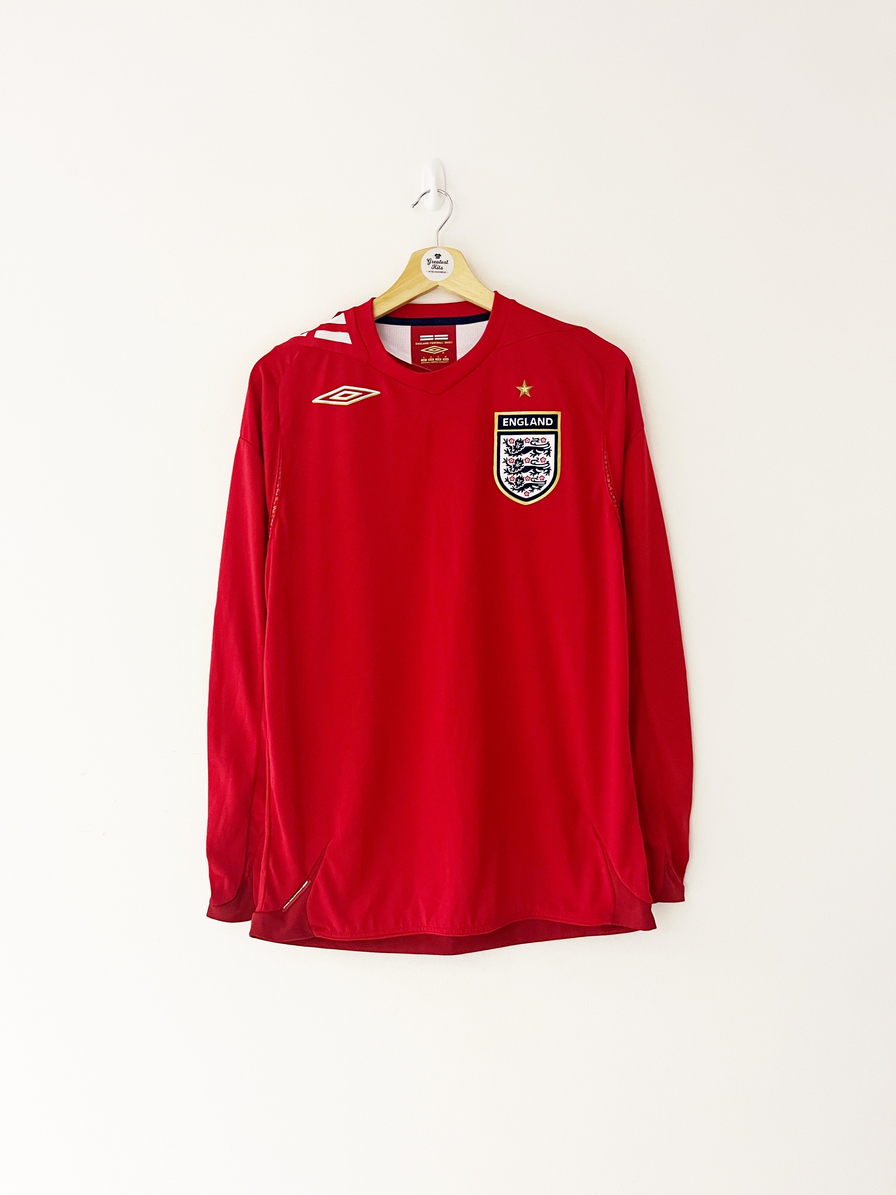 2006/08 England Away L/S Shirt (S) 9/10