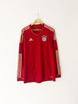 2011/13 Bayern Munich Home L/S Shirt (XL) 9/10