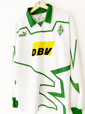 1993/94 Werder Bremen Home L/S Shirt (L) 7.5/10