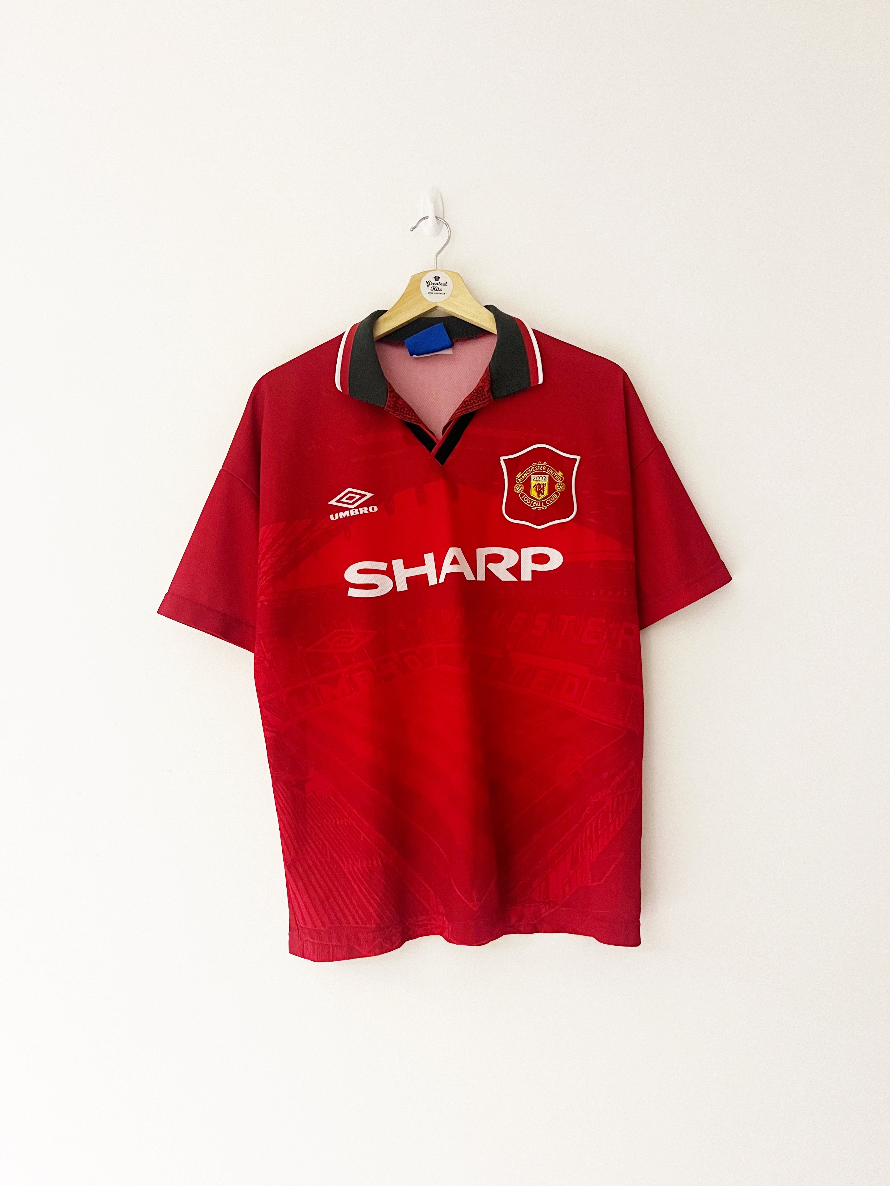 1994/96 Manchester United Home Shirt (M) 9/10