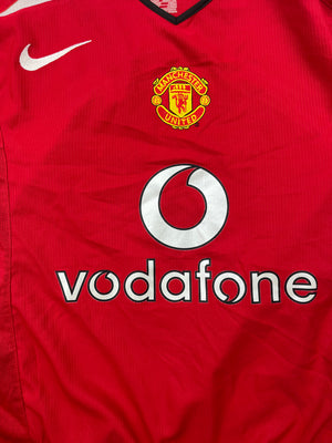 2004/06 Manchester United Home L/S Shirt (M) 9/10
