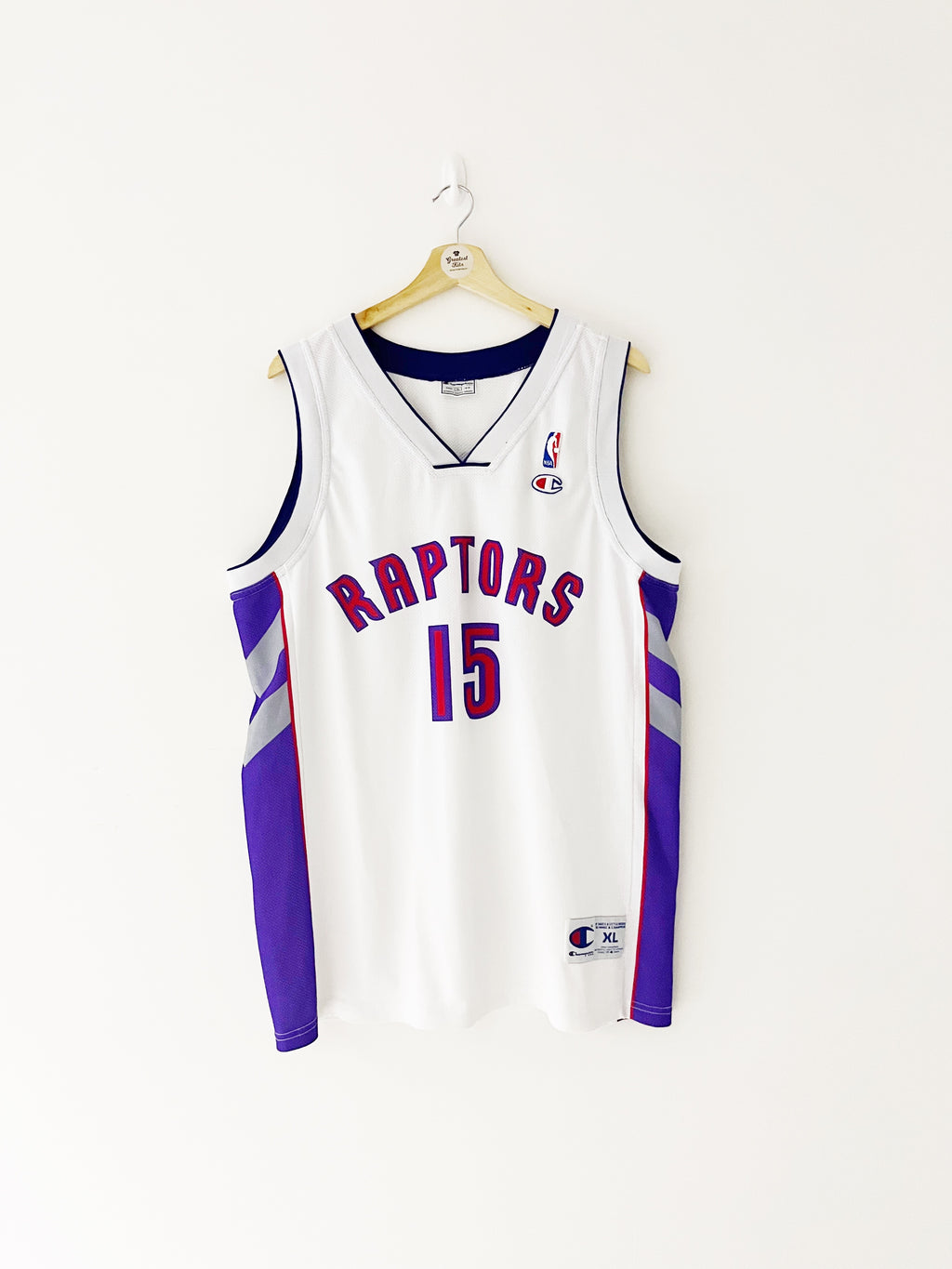 1999-04 Toronto Raptors Champion Home Jersey Carter #15 (XL) 9/10