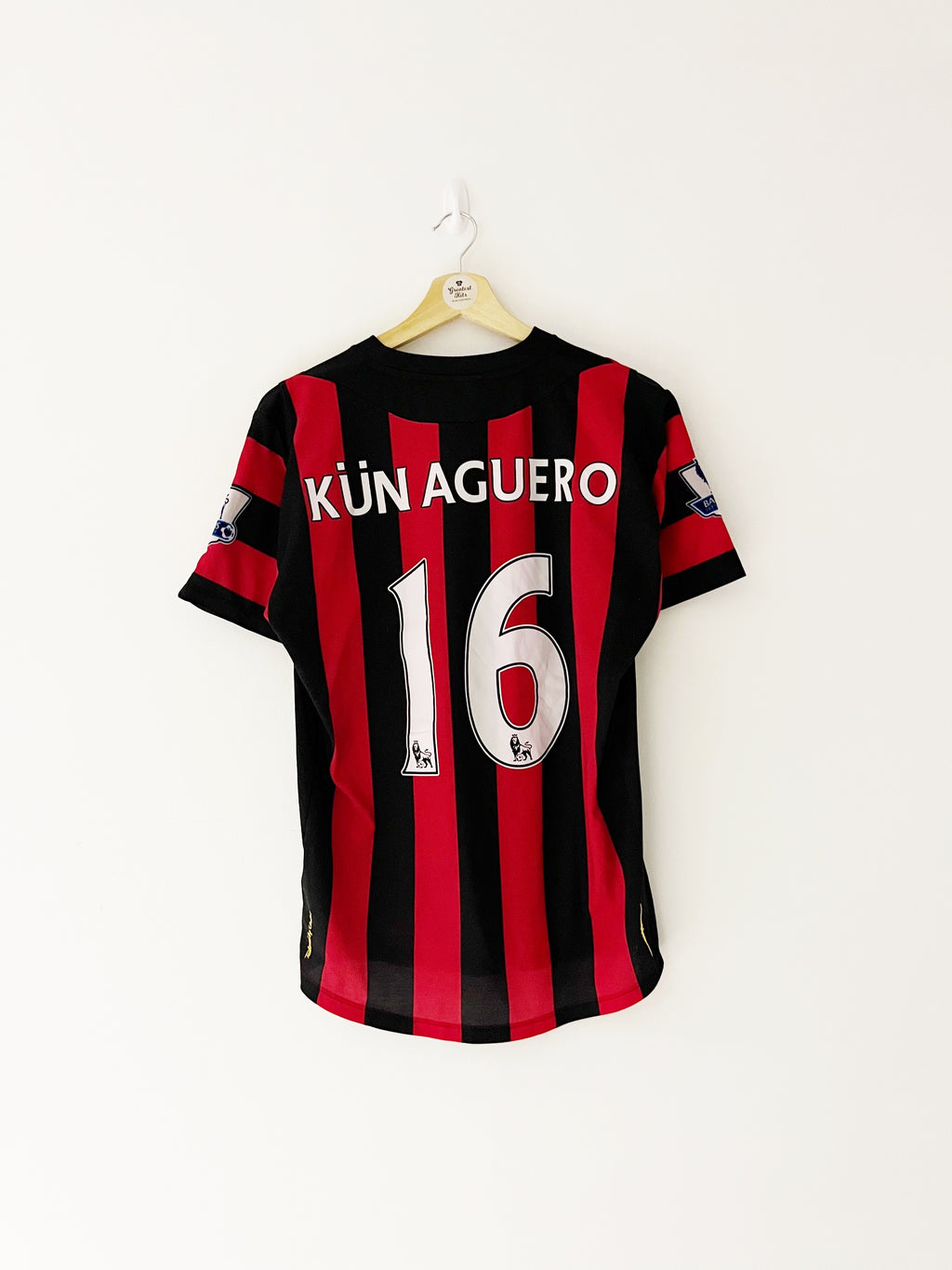 2011/12 Manchester City Away Shirt Kün Aguero #16 (M) 9/10