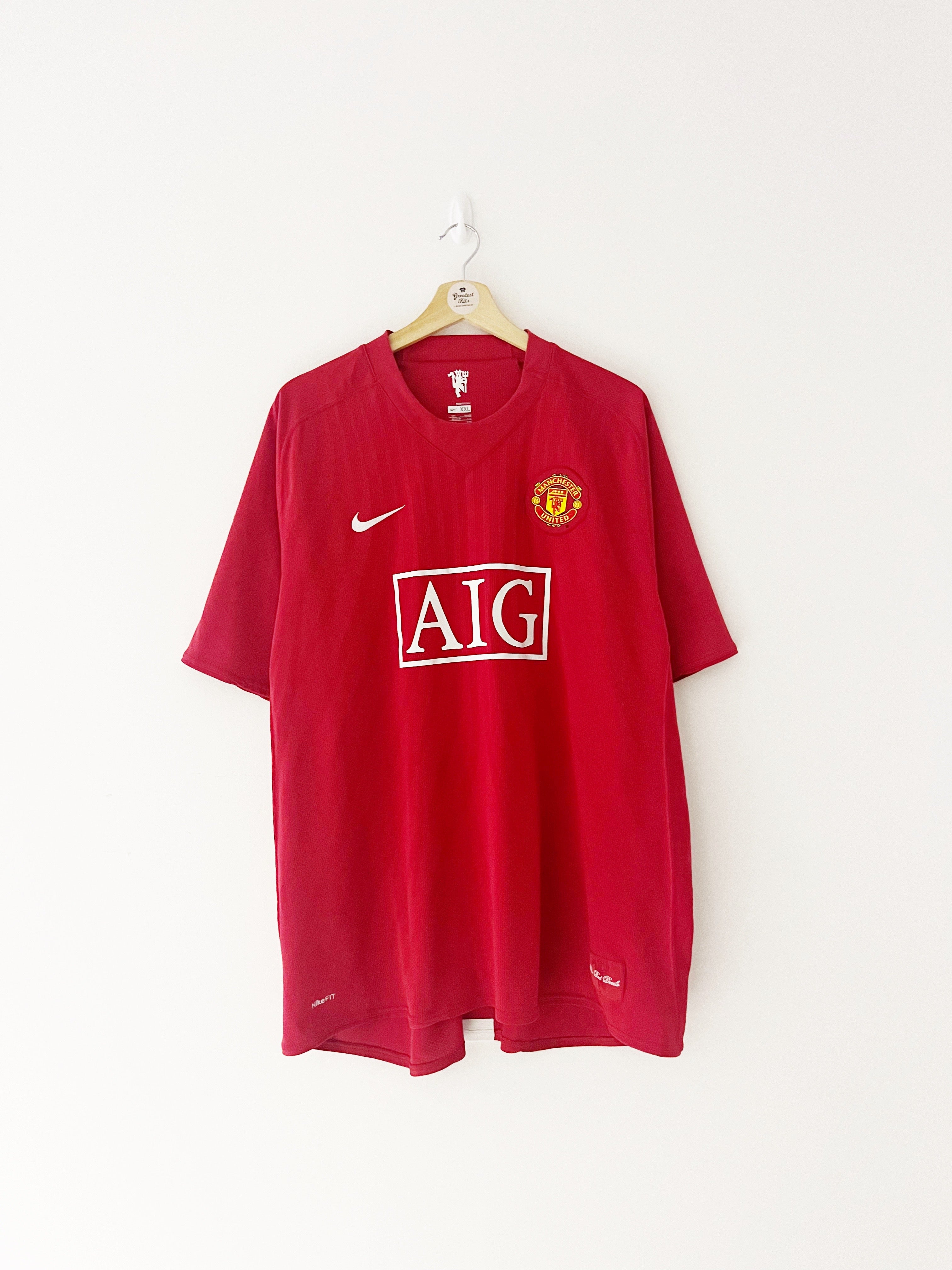 2007/09 Manchester United Home Shirt (XXL) 9/10