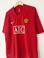 2007/09 Manchester United Home Shirt (XL) 8.5/10