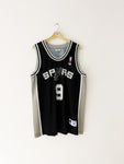 2001-02 Camiseta de carretera campeona de los San Antonio Spurs Parker # 9 (XL) 9/10