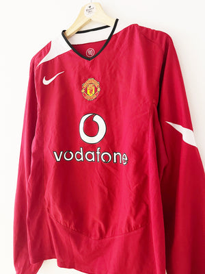 2004/06 Manchester United Home L/S Shirt (M) 9/10