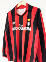 1990/91 AC Milan Home L/S Shirt (M) 8/10