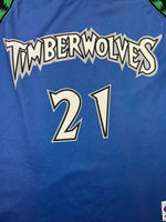 1996-07 Minnesota Timberwolves Champion Road Jersey Garnett #21 (XXL) 8.5/10