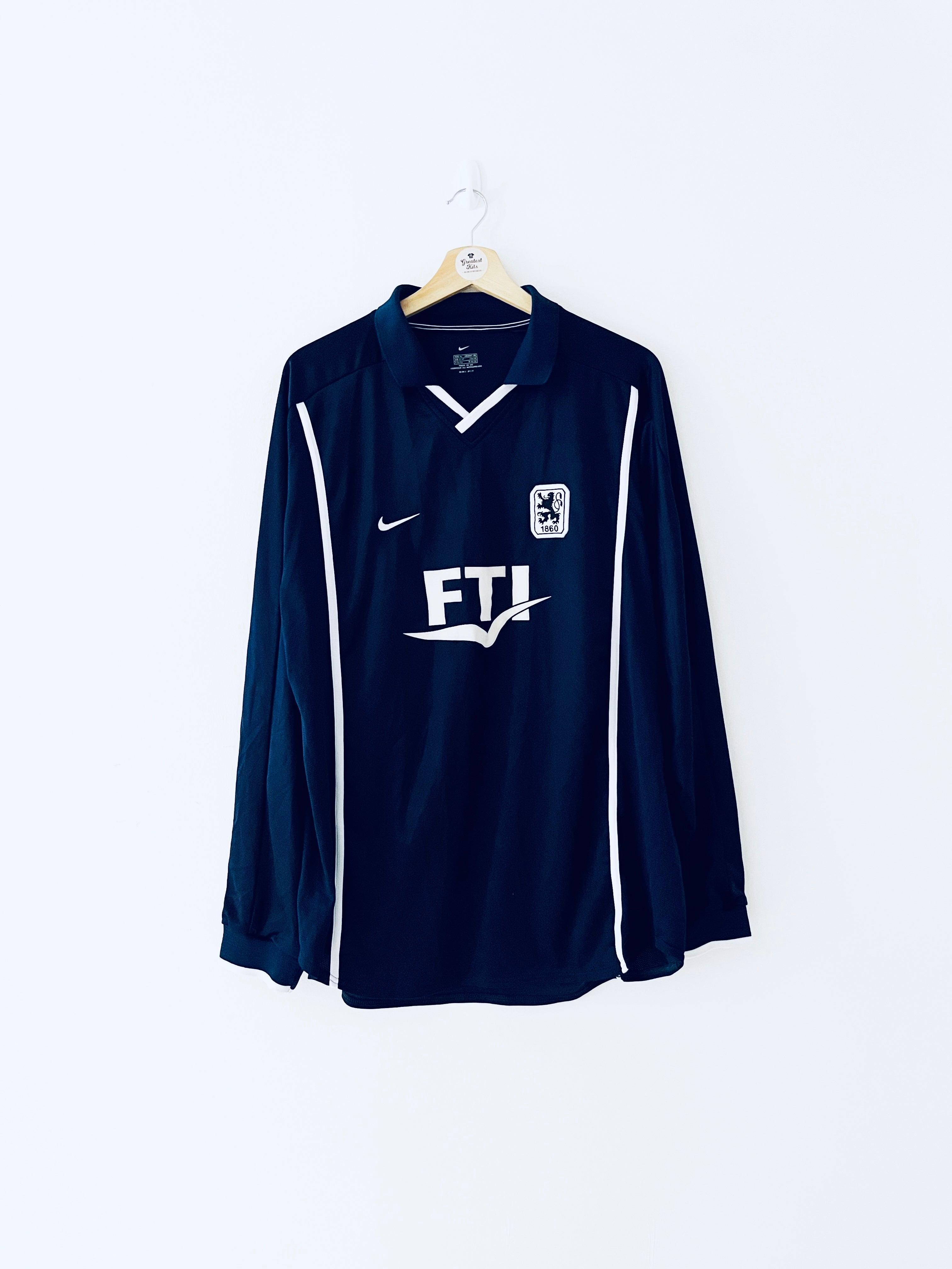 2000/01 1860 Munich Away L/S Shirt #4 (XL) 8.5/10