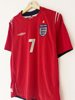 2004/06 England Away Shirt Beckham #7 (M) 7.5/10
