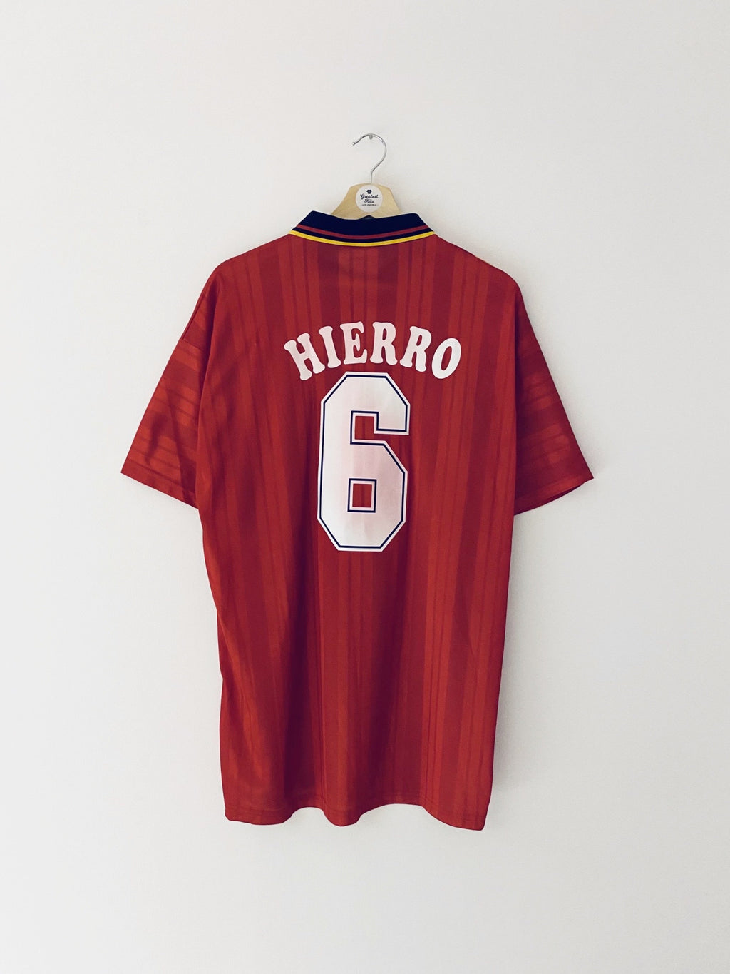 1994/96 Spain Home Shirt Hierro #6 (XL) 8/10