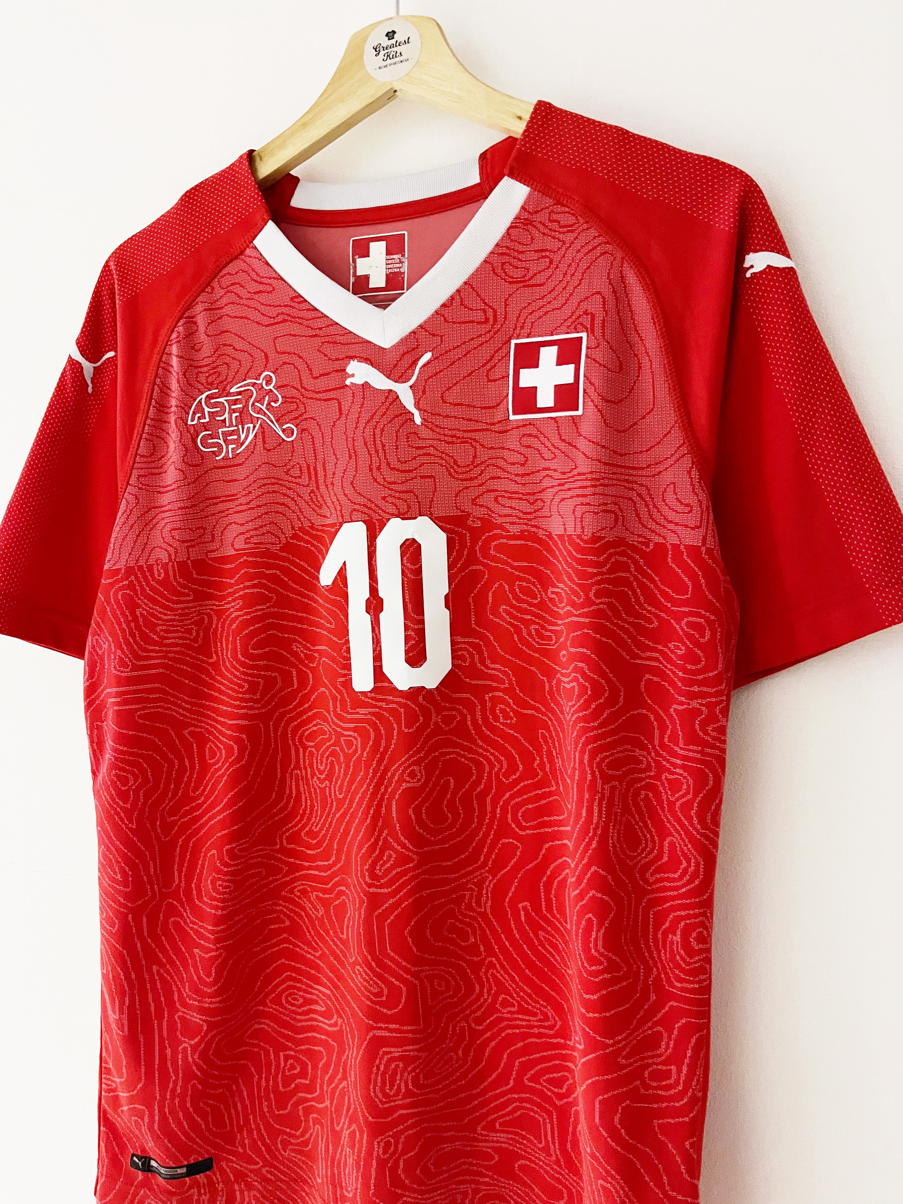 2018/20 Switzerland Home Shirt Xhaka #10 (S) 9/10