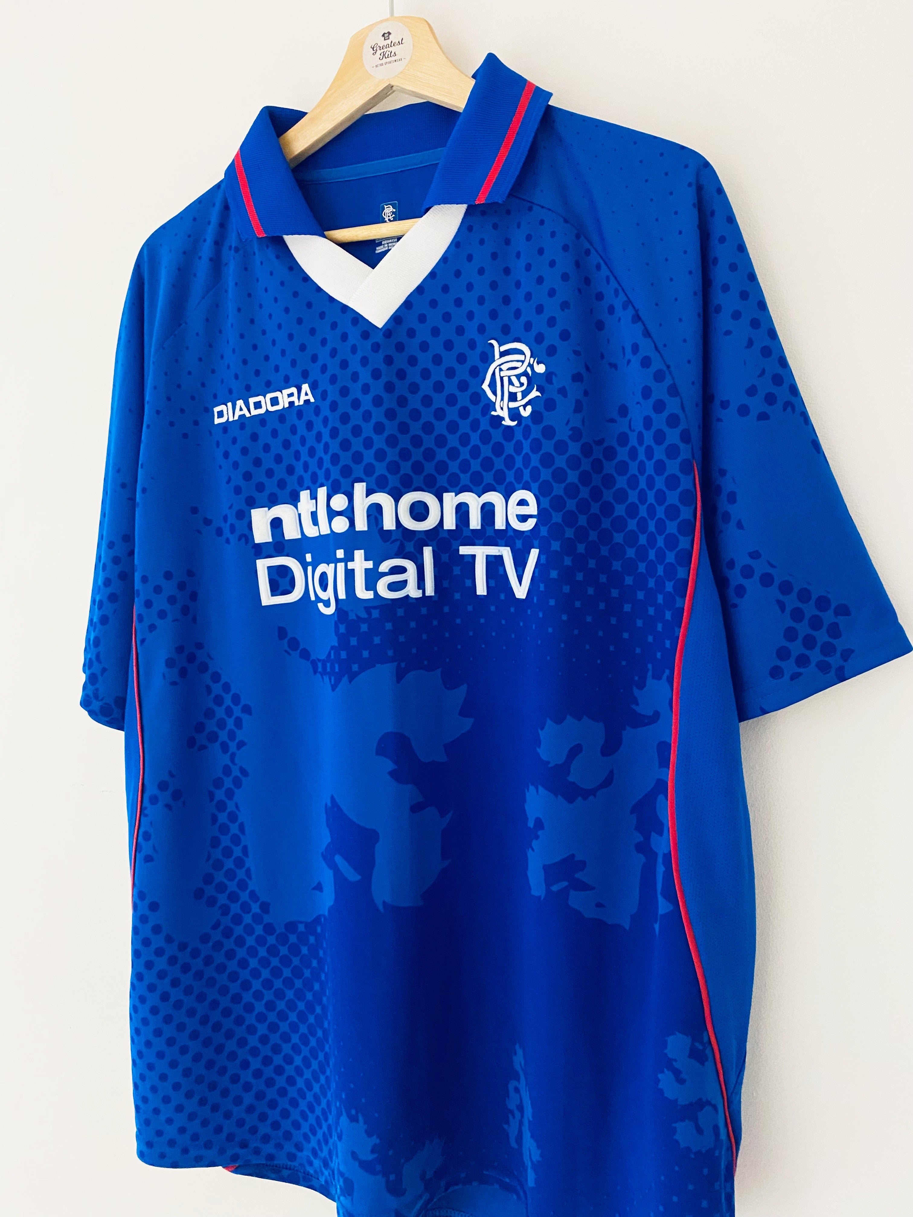 2002/03 Rangers Home Shirt (XL) 9/10