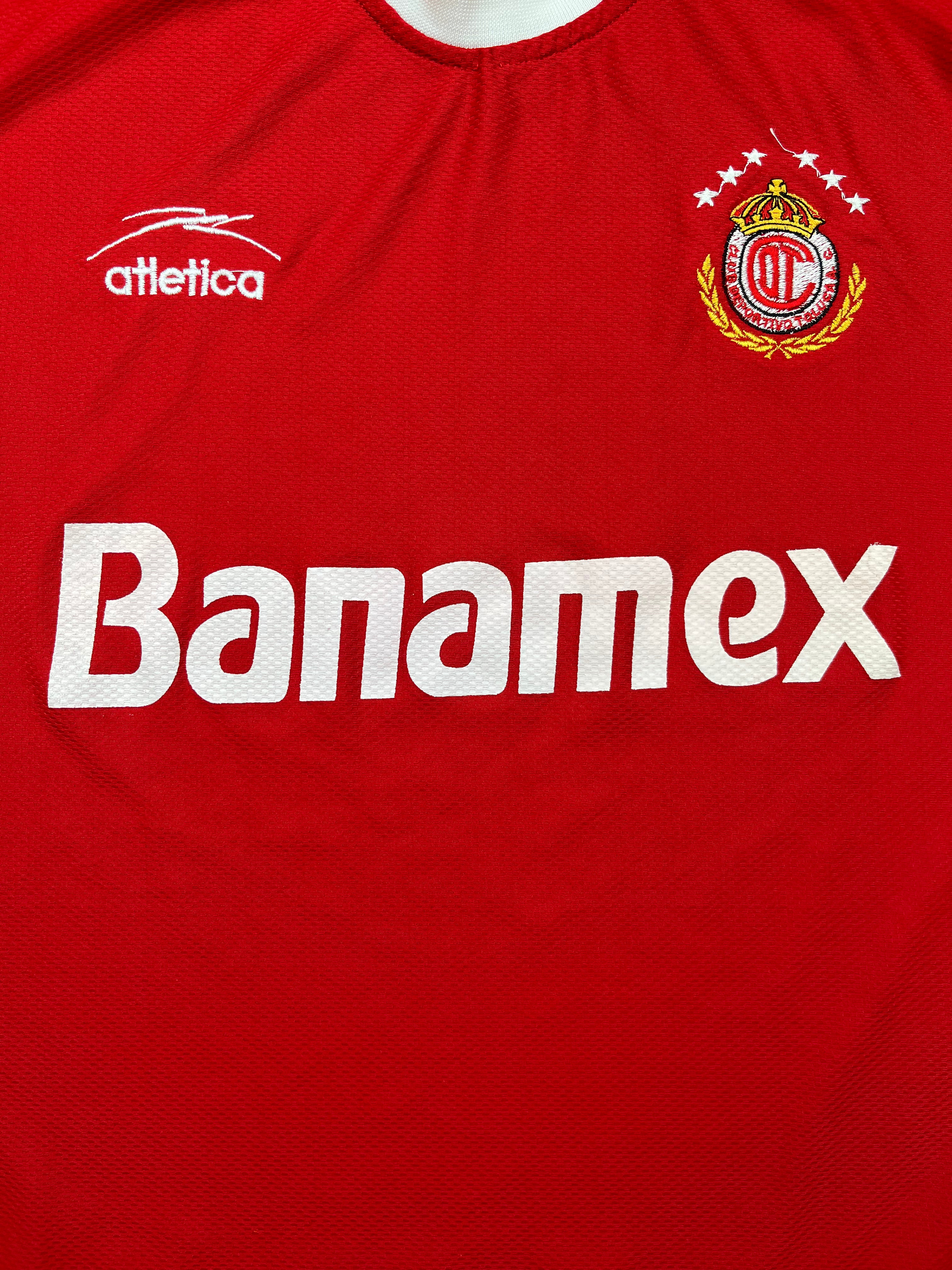 2001/02 Deportivo Toluca Home Shirt (XL) 9/10